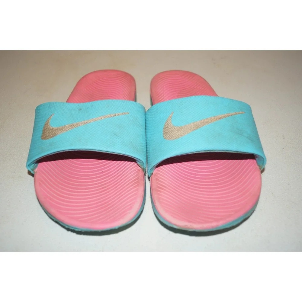 Nike Slip On Slide Sandal Pink Blue Kawa U74